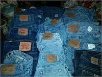 15 pair of Levi Strauss blue jean pants and
