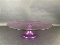 Purple Glass Cake Plater