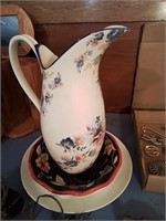 Ceramic pitcher bowl and plate