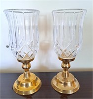 Pair of 11" brass candle stick holders