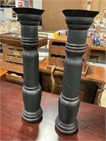 21” wood candle stands