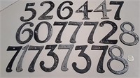 Lot Of 5" Metal House Numbers