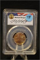 2001-W Certified $5 Gold Reagan .24oz Coin