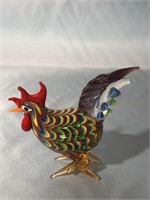 FITZ AND FLOYD GLASS MENAGERIE ROOSTER 3 INCHES