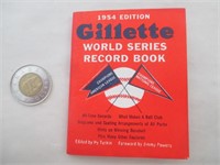 Livret de records "Gillette World series" de 1954