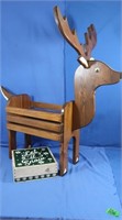 Wooden Reindeer Planter Box, Christmas Box