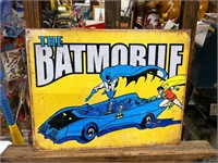 Batman & Robin Batmobile Metal Sign 16" x 12" BAM!