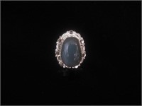 .925 Sterling Silver Chalcedony Ring Size 7.25