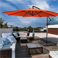 E8034 10' Hanging Cantilever Umbrella, Orange
