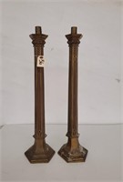 A Pair of Brass Candlesticks