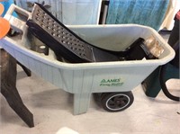 Gray easy roller lawn cart