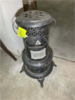 VINTAGE NO. 525 OIL HEATER, MISSING PARTS, NOT WOR