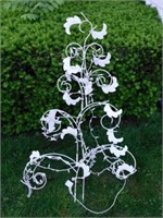 Floral Tree lighted framed yard art piece,