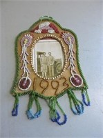 Six Nations Handmade Beaded Picture Frame, 10" L