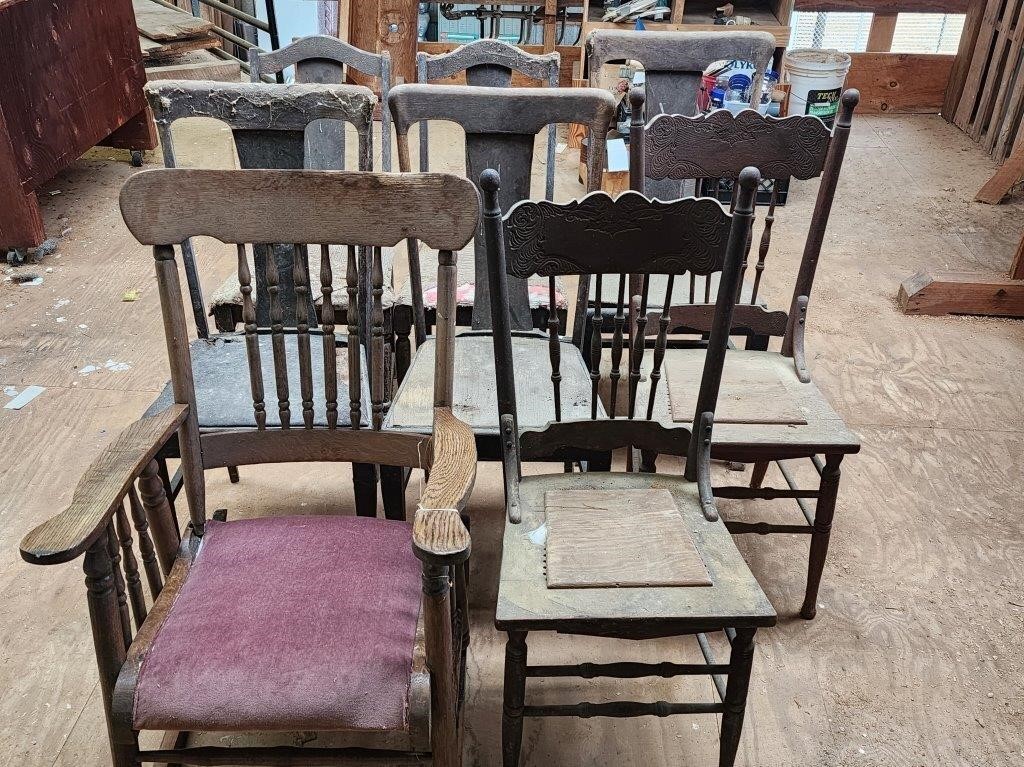 8 Antique Chairs