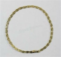 Gold Link, Italy 535 Geometry Design Necklace 24"