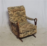 Vintage Kaymar Swan Arm Rocking Chair