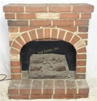 Vtg Faux Brick 36" Flush Fit Fireplace Heater
