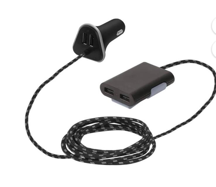 $24 Tech&go 4 port front and backseat charger