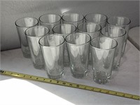 12-6 inch glass drinking glasses