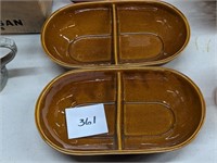 Pair of Pottery Serving Dishes