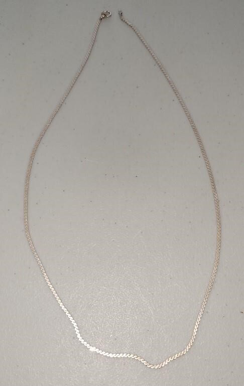 Sterling Silver Necklace Made In Italy 23.5"