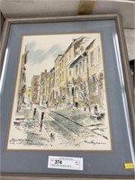 Signed John Haymson Print of Philadelphia, PA