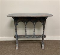 Decorated Painted Table Overwaxed