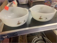 2 cnt Fire King small dishes
