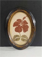 Parchment  Art Flower in Small Ovular Dark Brown
