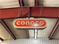 CONOCO lighted 2-sided outdoor capsule sign