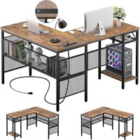 Unikito L Shaped Computer Desk, 55" Reversible