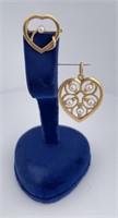 14k Gold Heart Necklace and Brooch