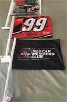 Trio of NASCAR Car Window Flags