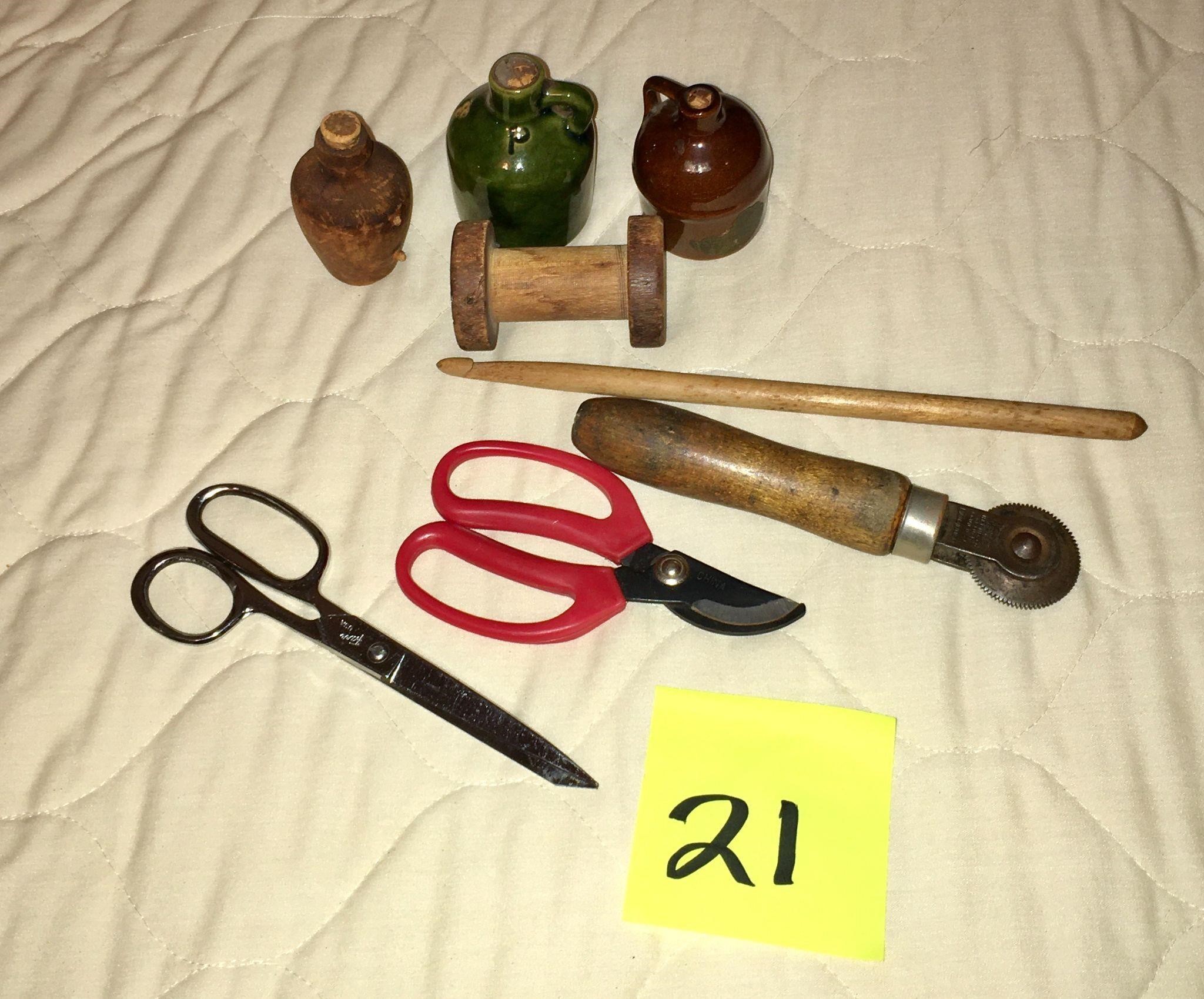 Sewing Lot with Scissors