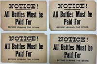 4 EARLY 1900'S ALL BOTTLES MUST BE PAID FOR