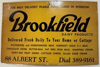 NEAT BROOKFIELD DAIRY MILK DELIVERY WINDOW SIGN