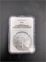 2005 Silver Eagle MS69 by NGC