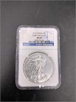 2013 Silver Eagle, early release MS69 by NGC