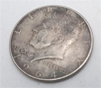 1964 Half Dollar Coin 90%