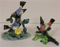 2 Stangl Pottery Double & Single Bird Figurines 8"