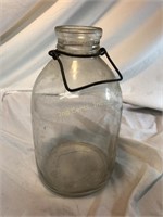 Vintage One Gallon Clear Glass Jug With Handle