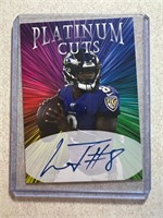 LAMAR JACKSON PLATINUM CUTS PRINTED AUTO