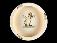 Vintage Weller Pottery Child's Bowl w/ Ducks