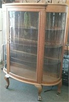 Vintage Curio Cabinet With Glass Front, Approx.