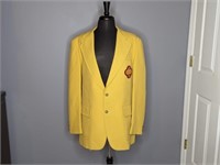 Yellow sport jacket with Blue Grass patch