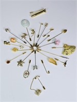 20+ Vintage Stick Pins: Butterfly, Cameos & More