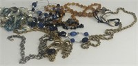 Group of costume jewelry necklaces