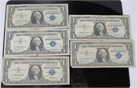 (5) 1957 $1 "Star" Notes Silver Certificates