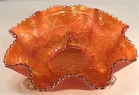 Fenton Lotus & Poinsettia Bowl